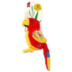Dog Fantasy Hračka Recycled Toy papagáj pískací so šuštiacim chvostom 23cm