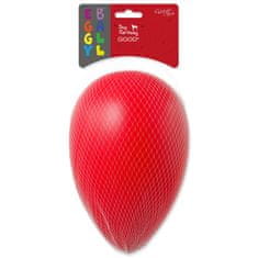 Dog Fantasy Hračka Eggy ball tvar vajcia červená 16x26cm