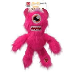 Dog Fantasy Hračka Monsters strašídlo pískacie jednooké chlpaté ružové 35cm