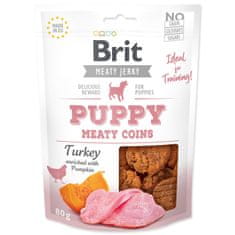 Brit Pochúťka Jerky Puppy Meaty morka, kolieska 80g