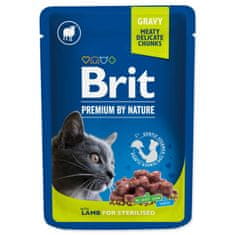 Brit Kapsička Premium Cat Sterilised jahňa 100g