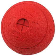 Dog Fantasy Hračka loptička na maškrty červená 6cm