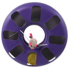 Magic Cat Hračka guľodráha kruh s myškou fialovo-šedá 25x25x6, 5cm