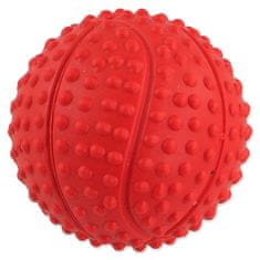 Dog Fantasy Hračka loptička basketbal s bodlinami pískací mix farieb 5,5cm