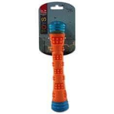 Dog Fantasy Hračka prútik kúzelný svietiaci, pískací oranžovo-modrá 4,6x4,6x23cm
