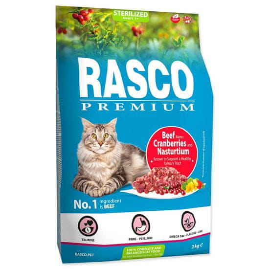 RASCO Krmivo Premium Sterilized hovädzie s brusnicou a kapucínkou 2kg