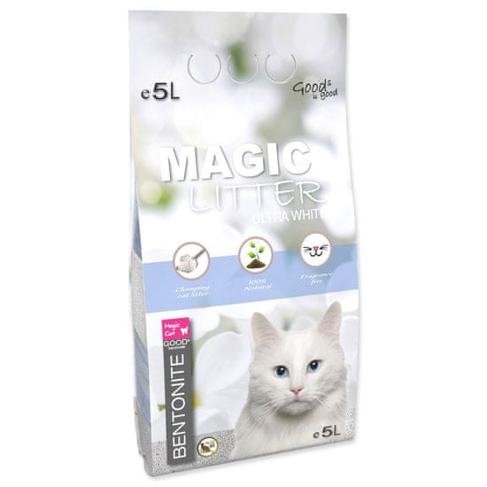 Magic Cat Mačkolit Magic Litter Bentonite Ultra White 5l/4,4kg