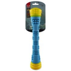 Dog Fantasy Hračka palička kúzelná svietiaca, pískacia modro-žltá 6x6x32cm