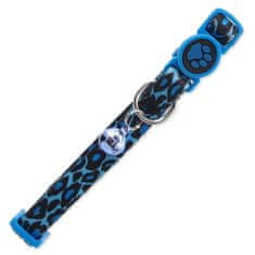 ACTIVE CAT Obojok nylon XS leopard modrý 1x19-31cm