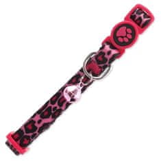 ACTIVE CAT Obojok nylon XS leopard ružový 1x19-31cm