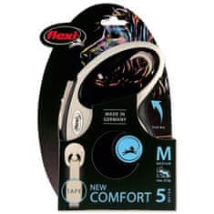 Flexi Vodítko New Comfort páska M čierne 5m