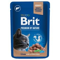 Brit Kapsička Premium Cat Sterilised pečeň 100g