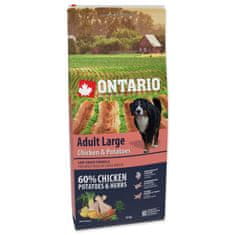 Ontario Krmivo Adult Large Chicken & Potatoes 12kg