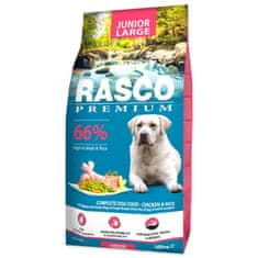 RASCO Krmivo Premium Junior Large kura s ryžou 15kg