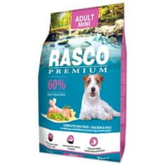 RASCO Krmivo Premium Adult Mini kura s ryžou 7kg