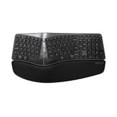 DELUX Bezdrátová ergonomická klávesnice Delux GM901D BT+2.4G (černá)
