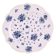 Clayre & Eef porcelánový dezertný tanier BLUE ROSE BLOOMING BRBDP