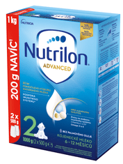 2 Advanced pokračovacie dojčenské mlieko 6x 1 kg, 6+