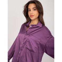 FANCY Dámska košeľa s vreckom fialová FA-KS-9245.29X_407279 L-XL