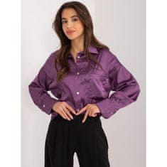 FANCY Dámska košeľa s vreckom fialová FA-KS-9245.29X_407279 S-M