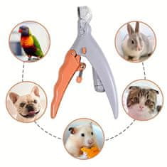 Netscroll Strižník pazúrov pre domáce zvieratá s LED svetlom, nožnice na strihanie pazúrov, bezpečné a tiché, kliešte sú ideálnym nástrojom pre starostlivosť o psov, mačky, škrečky, lupa, zásobník, PawGloTrim