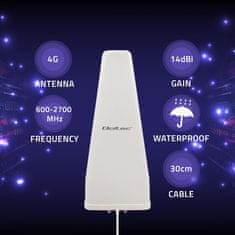 Qoltec 4G anténa LTE DUAL 14dBi všesmerová vonkajšia