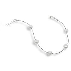 JwL Luxury Pearls Jemný náramok z pravých bielych perál JL0173