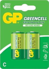 GP zinkovo-chloridová batéria 1,5V C (R14) Greencell 2ks fólia