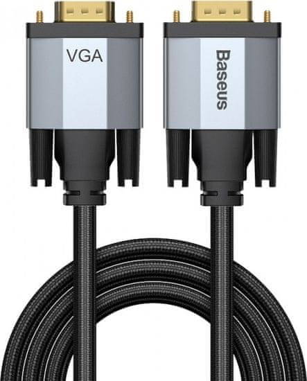 BASEUS Enjoyment Series VGA Male To VGA Male bidirectional Adapter Cable 2m Dark Grey