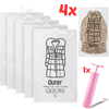 Shopdbest Závesné tašky: (4 kusy): priestorovo úsporné skladovanie oblečenia + pumpička zdarma