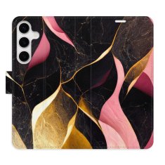 iSaprio Flipové puzdro - Gold Pink Marble 02 pre Samsung Galaxy S24+