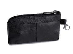 Kľúčenka / peňaženka malá, kožená 7x13 cm - čierna