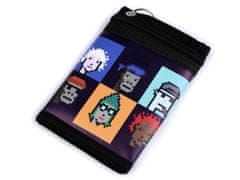 Textilná peňaženka s retiazkou - fialová temná