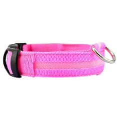 IZMAEL Svietiaci obojok pre psa s USB nabíjaním-Ružová/XL KP30738