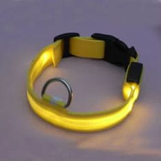 IZMAEL Svietiaci obojok pre psa s USB nabíjaním-Žltá/XL KP30723