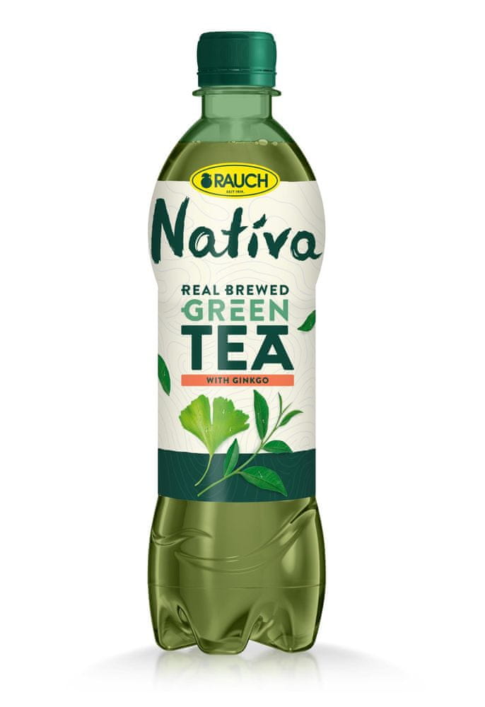 WEBHIDDENBRAND Rauch Ľadový čaj Nativa - zelený s Ginkgo, 12 x 0,5 l