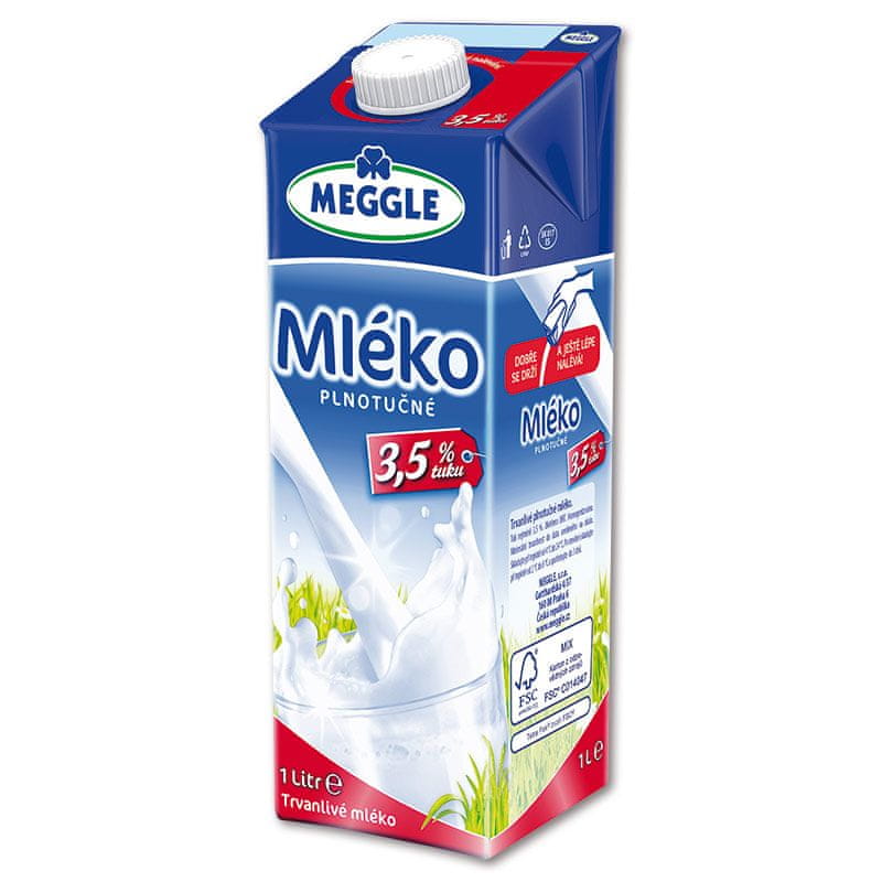 WEBHIDDENBRAND Trvanlivé mlieko Meggle, plnotučné 3,5%, 1 l