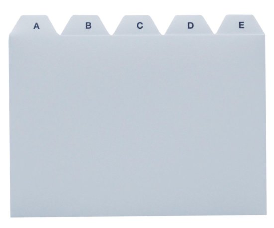 Q-Connect Rozlišovače do kartoték A6 - PVC, potlačené AZ, 25-dielne, šedé