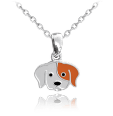 MINET X CLOCKODILE Strieborný náhrdelník DOG