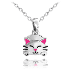 MINET X CLOCKODILE Strieborný náhrdelník CAT