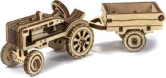 Wooden city 3D puzzle Superfast Americký traktor s vlekom