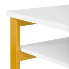 ACTIVESHOP Stôl na manikúru bielo zlatý s odsávačkou MOMO S41