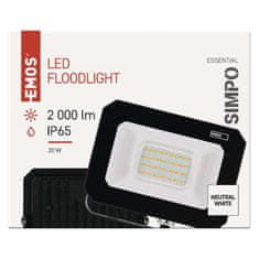 EMOS LED reflektor SIMPO 20 W neutrálna biela