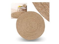 sarcia.eu Kruhový koberec z morského trávy, podlahový koberec, plný slamný 100 cm 