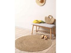 sarcia.eu Kruhový koberec z morského trávy, podlahový koberec, plný slamný 100 cm 