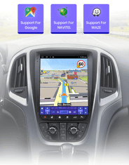 Junsun Autorádio Opel Astra J 2010 - 2014 Tesla Style - veľký dotykový displej rádia Opel Astra J, GPS navigácia, Bluetooth, WiFi, bezplatná parkovacia kamera, USB, mikrofón (Vauxhall Astra J)