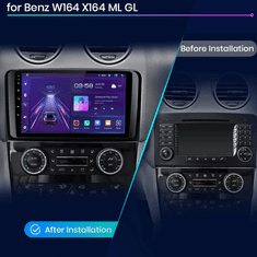 Junsun 2GB Autorádio pre Mercedes Benz M-Class W164 GL-Class X164 ML GL Android GPS Navigácia Mercedes ML M-Class W164 GL Class X164 s Bluetooth, WiFi, USB