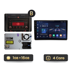 Junsun 2GB RAM Android Autorádio Audi A3 2 8P 2003 - 2013, GPS Navigácia, Kamera, WIFI, Bluetooth, Apple CarPlay, Android Auto, Android rádio Audi A3 2 8P 2003 - 2013 GPS
