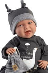 Llorens 74107 New Born - realistická panenka miminko se zvuky a měkkým látkovým tělem - 42 cm