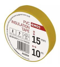 PremiumCord Emos Izolačná páska PVC 15/10 žltá